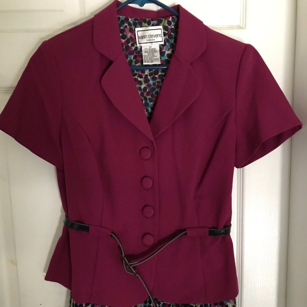 Karin Stevens Blazer & Skirt Set